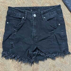 Black Jean shorts